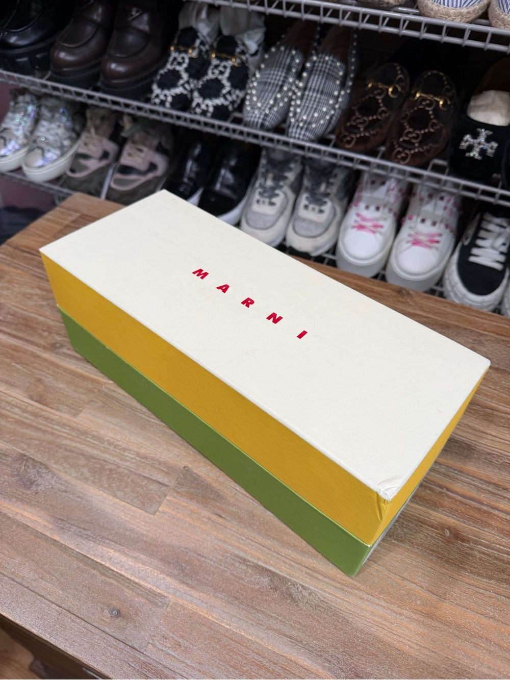 Marni Shoes Box - White/Yellow/Green
